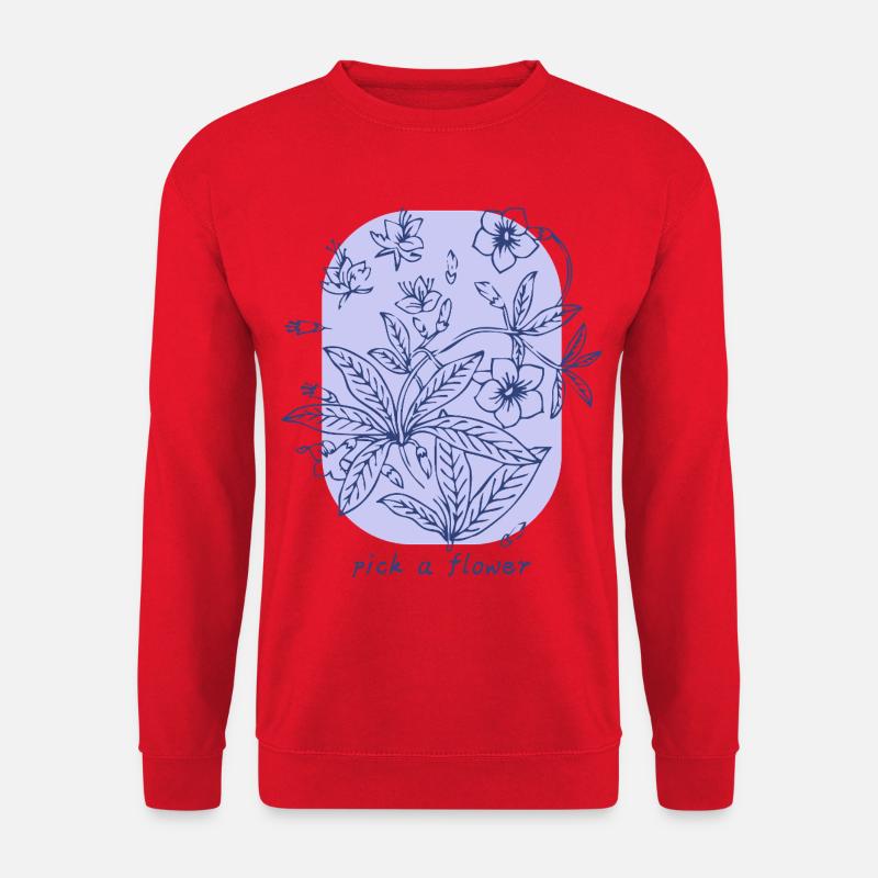 Pick a Flower - Unisex Pullover - Rot