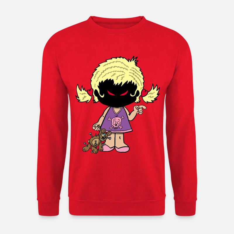 Dämonisches kleines Mädchen - Unisex Pullover - Rot