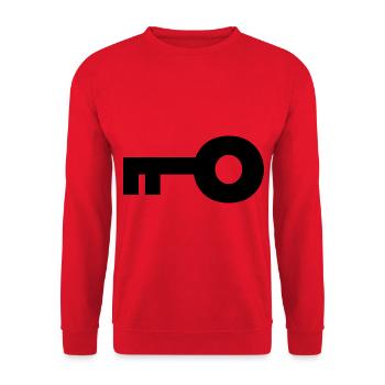 Key - Unisex Sweatshirt - red - Front - Alina (178cm) & Michal (187cm)