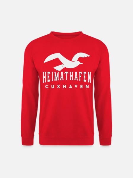 Shirt Heimathafen cuxhaven - Unisex Pullover - Rot