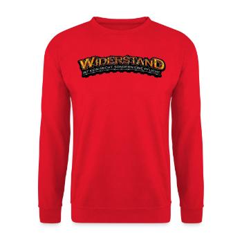 Widerstand ist kein Recht, sondern eine Pflicht - Unisex Pullover - Rot - Vorne - Alina (178cm) & Michal (187cm)