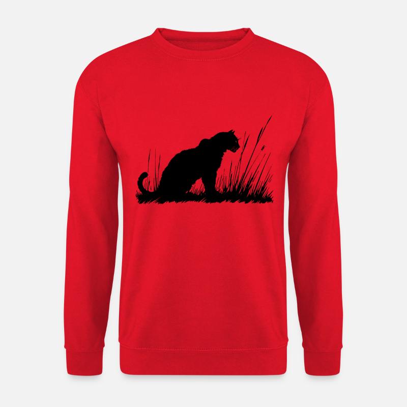 Cheetah Silhouette - Unisex Pullover - Rot