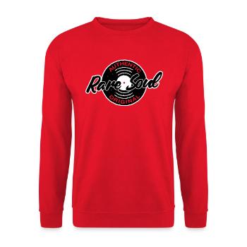Rare Soul Emblem Vinyl Record Cratedigger Music - Unisex Sweatshirt - red - Front - Alina (178cm) & Michal (187cm)