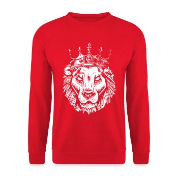 King lion crown - Unisex Sweatshirt - red - Front - Alina (178cm) & Michal (187cm)