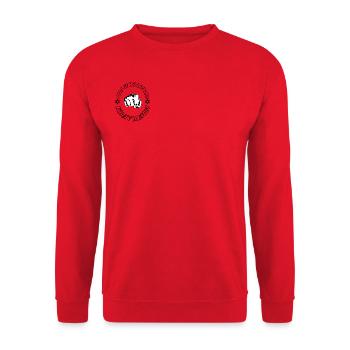R u sure streetwear - Unisex Sweatshirt - red - Front - Alina (178cm) & Michal (187cm)