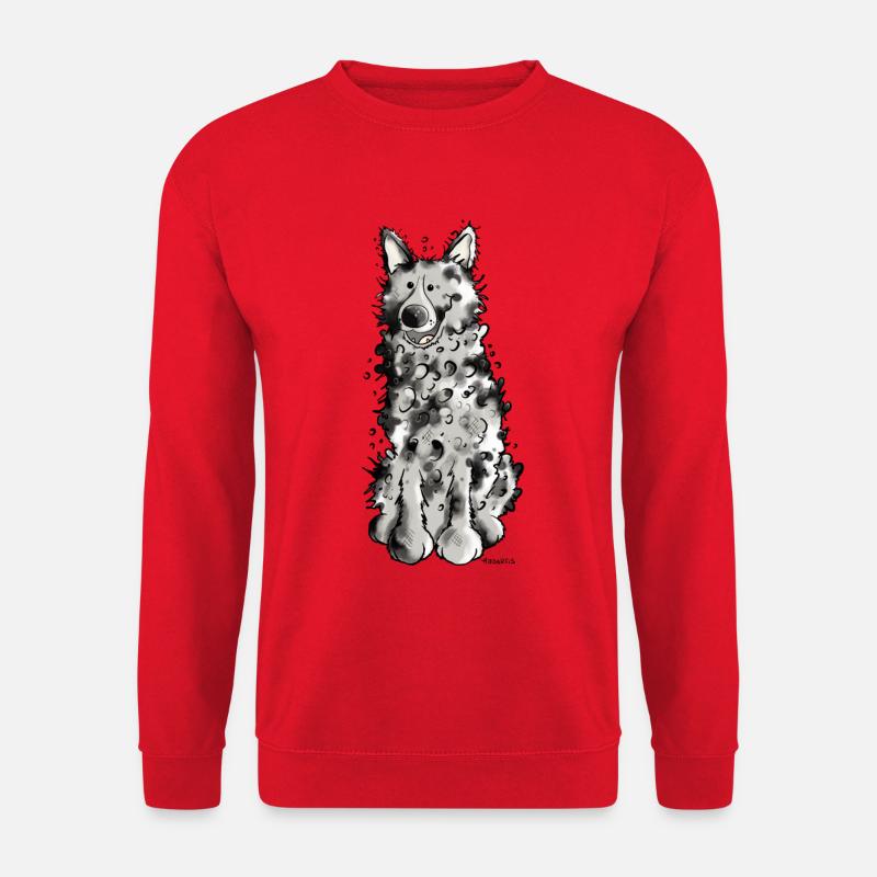 Fröhlicher Mudi - Unisex Pullover - Rot