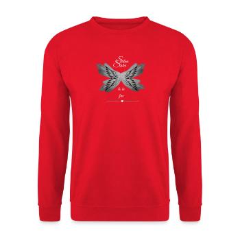 SilverSister to be free - Unisex Pullover - Rot - Vorne - Alina (178cm) & Michal (187cm)