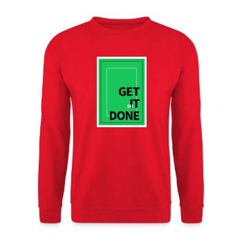 Motivation Get It Done Conception de texte - Sweat-shirt Unisexe - rouge - Devant - Alina (178cm) & Michal (187cm)