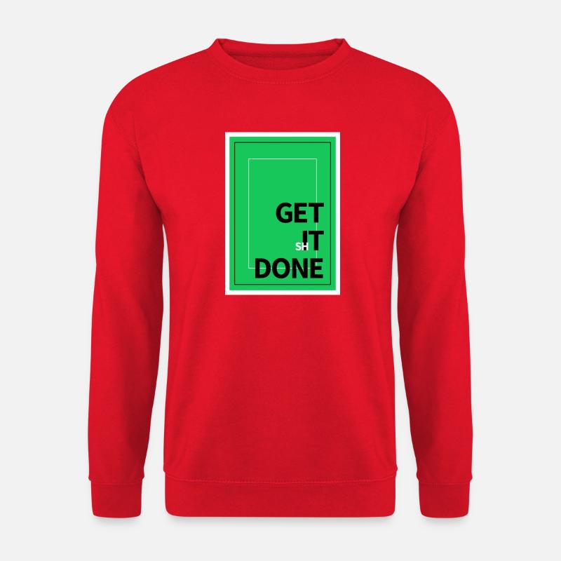 Motivation Get It Done Textdesign - Unisex Pullover - Rot