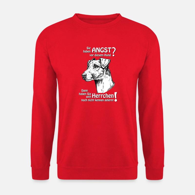 Angst vor Foxterrier? Herrchen - Unisex Pullover - Rot