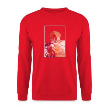 Flamingos - Unisex Sweatshirt - red - Front - Alina (178cm) & Michal (187cm)