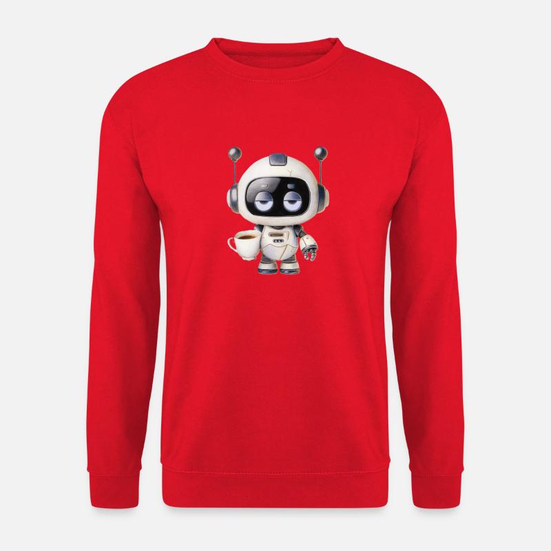 Robot Coffee - Unisex Sweatshirt - red
