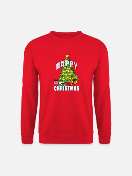 HAPPY CHRISTMAS | Christmas tree - Unisex Sweatshirt - red