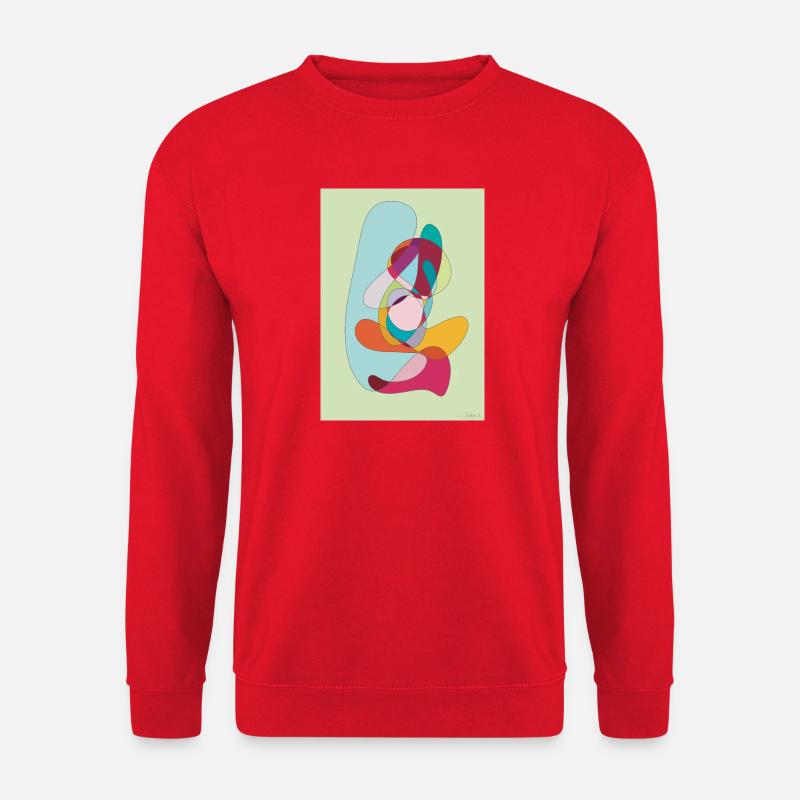 Abstrakte Farbflächen Komposition - Unisex Pullover - Rot