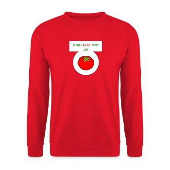 Red as a tomato - Unisex Sweatshirt - red - Front - Alina (178cm) & Michal (187cm)
