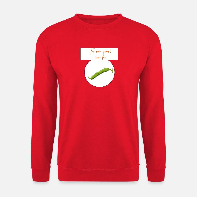 Du rennst mich auf die Bohne - Unisex Pullover - Rot