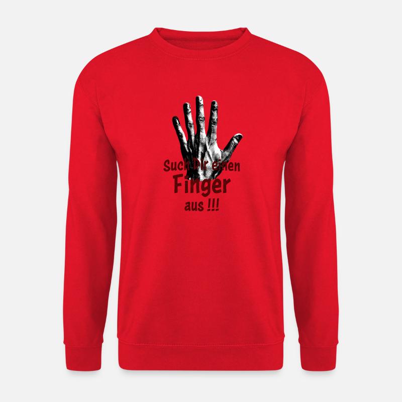 Such Dir einen Finger aus!!! - Unisex Pullover - Rot