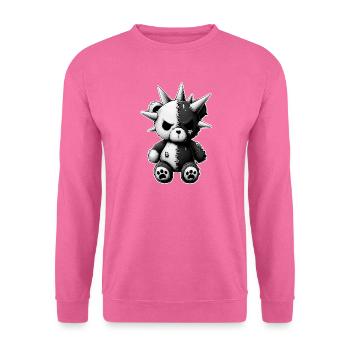Split Skull Plüschbär Punk - Unisex Pullover - Pink - Vorne