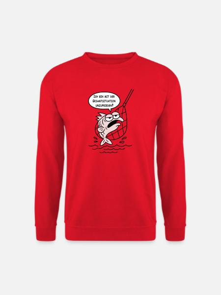 Mit der Gesamtsituation unzufrieden! WUNSCHFARBEN! - Unisex Pullover - Rot