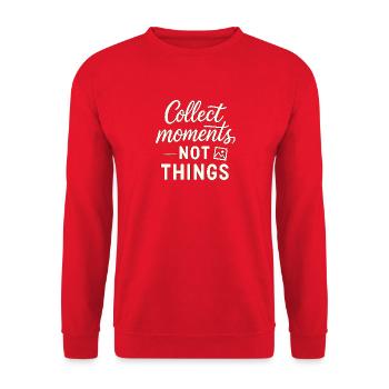 Collect_Moments - Unisex Sweatshirt - red - Front - Alina (178cm) & Michal (187cm)
