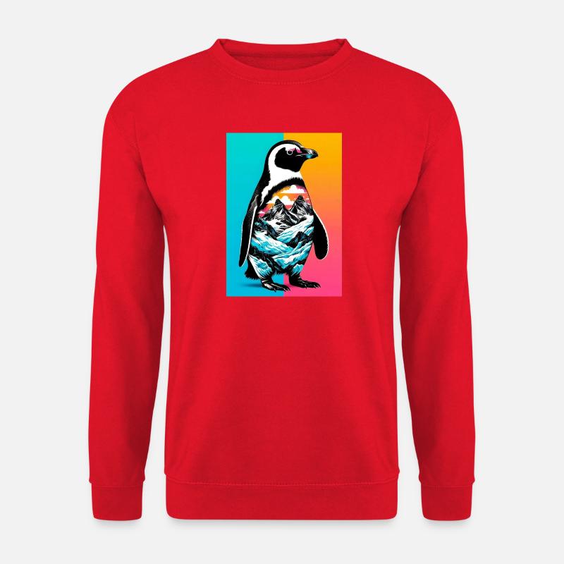 Pinguin - Unisex Pullover - Rot