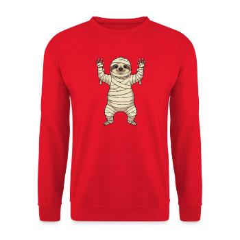 Mignon Halloween Zombie paresseux Dessin animé Monstre - Sweat-shirt Unisexe - rouge - Devant - Alina (178cm) & Michal (187cm)