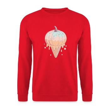 Pastel Glazed Pumpkin - Unisex Sweatshirt - red - Front - Alina (178cm) & Michal (187cm)