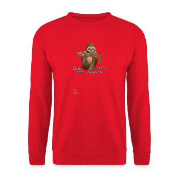 COOLE Designer T-Shirt ORIGINAL PAUKNER GRNA - Unisex Pullover - Rot - Vorne - Alina (178cm) & Michal (187cm)
