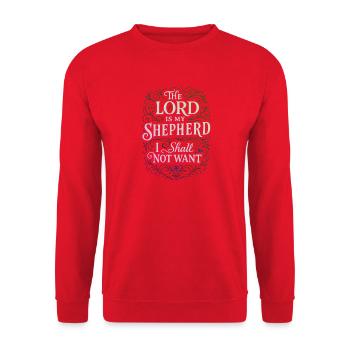 Le Seigneur est mon Berger Psaume 23 - Sweat-shirt Unisexe - rouge - Devant - Alina (178cm) & Michal (187cm)