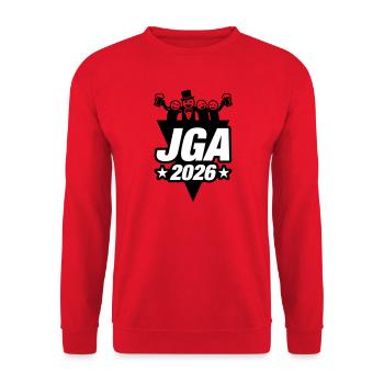 Jga 2026 Party - Unisex Pullover - Rot - Vorne - Alina (178cm) & Michal (187cm)