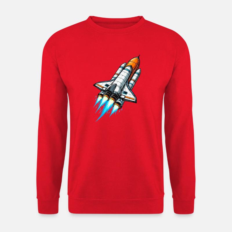 Spaceship Space Rocket - Unisex Sweatshirt - red