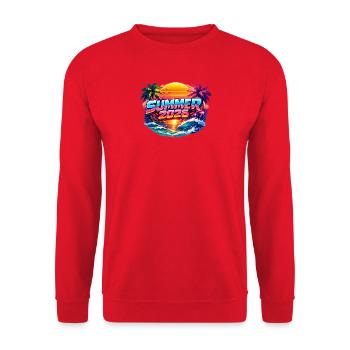 Sommer 2026 Neon Retro - Unisex Pullover - Rot - Vorne - Alina (178cm) & Michal (187cm)