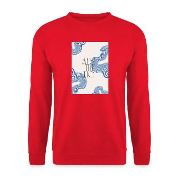 Aesthetic - Unisex Sweatshirt - red - Front - Alina (178cm) & Michal (187cm)