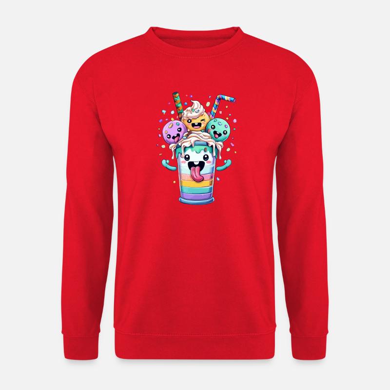 Regenbogen-Smoothie Party - Unisex Pullover - Rot