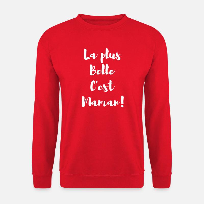 Die schönste ist Maman Blanc - Unisex Pullover - Rot