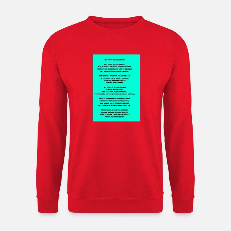 Zuhauseglück in sanften Lichtern - Unisex Pullover - Rot