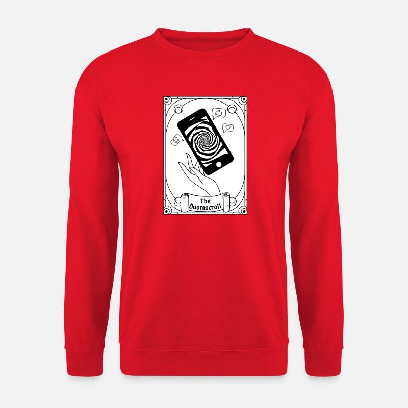 Doomscroll Brainrot Smartphone Tarot - Unisex Sweatshirt - red