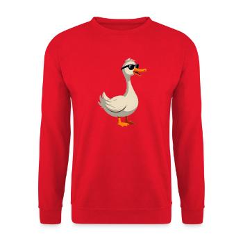 Cool goose - Unisex Sweatshirt - red - Front - Alina (178cm) & Michal (187cm)