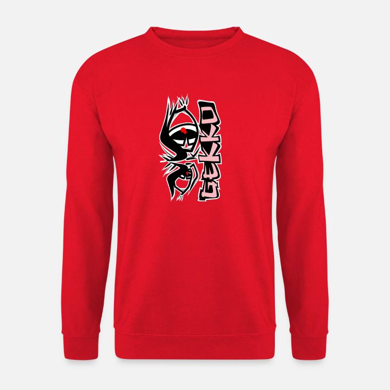 Monochrome Mask with Red Eyes - Unisex Sweatshirt - red