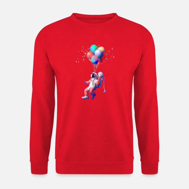 Astronaut Ballonflug - Unisex Pullover - Rot