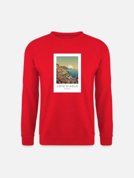 Küstenzauber Côte d'Azur - Unisex Pullover - Rot