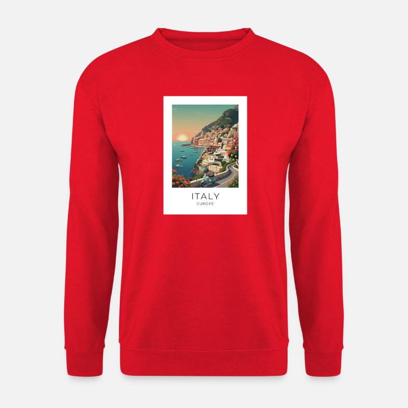 Italia Coastal Magic Motorcycle - Unisex Sweatshirt - red