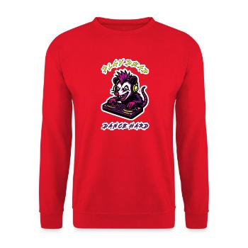 Play Dead Dance Hard Rat DJ - Unisex Pullover - Rot - Vorne - Alina (178cm) & Michal (187cm)