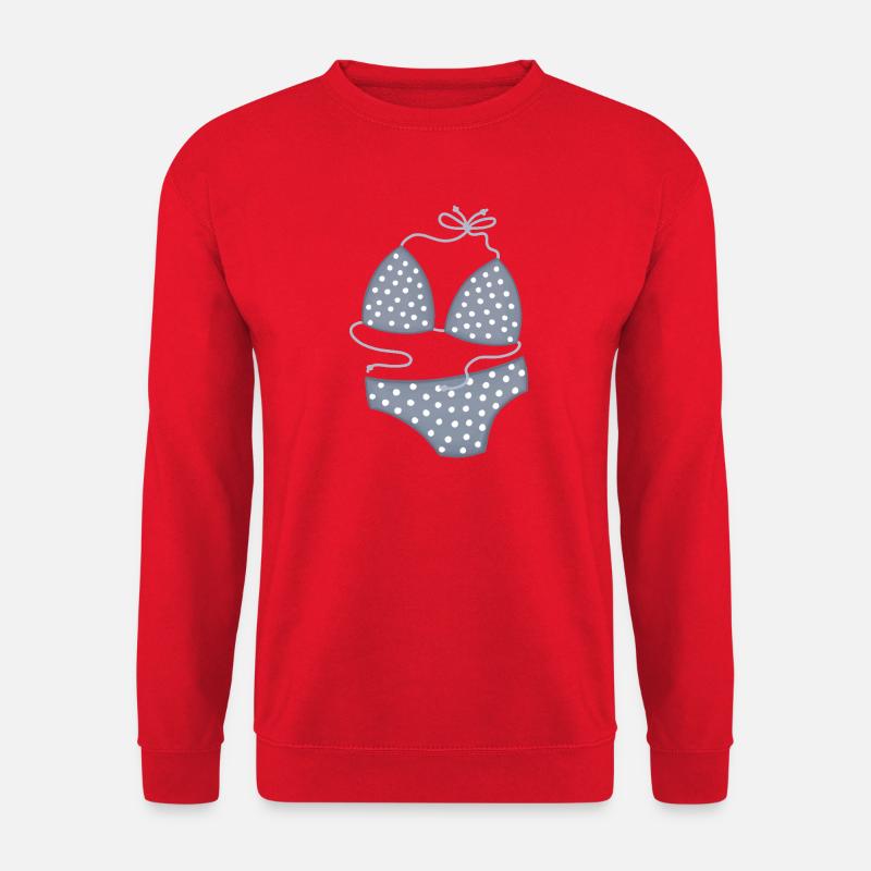 PolkaDot Bikini Pattern - Unisex Sweatshirt - red