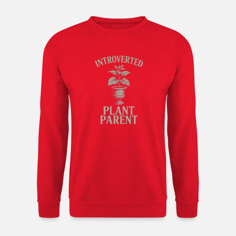Introvertierter Pflanzenelternteil - Unisex Pullover - Rot