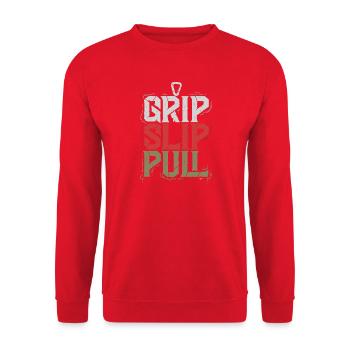 Grip Slip Sweater - Unisex Sweatshirt - red - Front - Alina (178cm) & Michal (187cm)