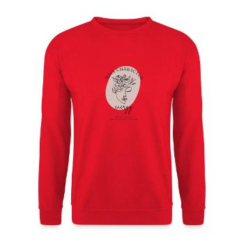 protect your energy - Unisex Pullover - Rot - Vorne - Alina (178cm) & Michal (187cm)
