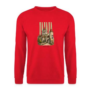 Château Provins Médiéval - Sweat-shirt Unisexe - rouge - Devant - Alina (178cm) & Michal (187cm)
