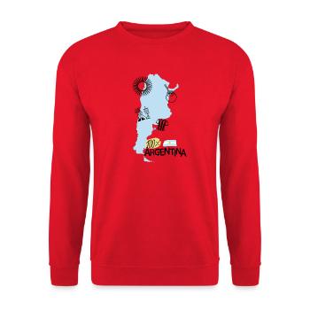 100% Argentina - Unisex Pullover - Rot - Vorne - Alina (178cm) & Michal (187cm)