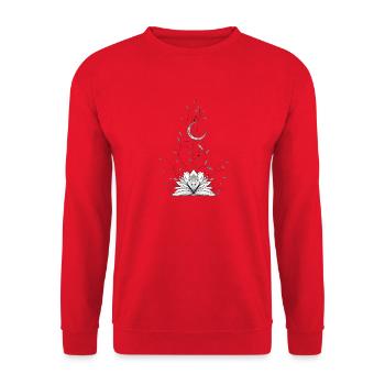 Lotus Musical Night Buch - Unisex Pullover - Rot - Vorne - Alina (178cm) & Michal (187cm)